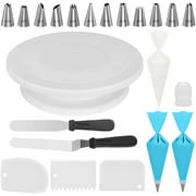 LeaderPro 71 Pieces Cake Decorating Kits Supplies with Cake Turntable Icing Tips