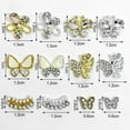 thumbnail image 6 of dianhelloya Nail Art Supplies 10Pcs Nail Art Decors Shining Butterfly Shape Exquisite DIY Nail Art Alloy 3D Butterfly Nail Art Decorations Manicure for Nail Salon (G), 6 of 8