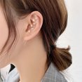 thumbnail image 3 of Women Ear Climber Lightning Crystal Snowflake Ear Wrap Crawler Leaf Ear Crawler, 3 of 10