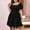 Black, variant on MIANHT Dresses Fashion Solid Color Drop Shoulder Mini Dress Casual Slim Fit Short Sleeve Wrap Beach Dress