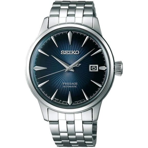 Seiko Men's Presage 23 Jewel Automatic Blue Dial 50M Water Resistance Watch with Date