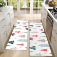 thumbnail image 4 of Kitchen Rugs Sets Of 2,Multicolor Christmas Tree Pattern Anti Fatigue Kitchen Mat Rugs Non Slip Washable,Decorative Kitchen Floor Mats for Kitchen,Sink,Laundry,17"X47", 4 of 5