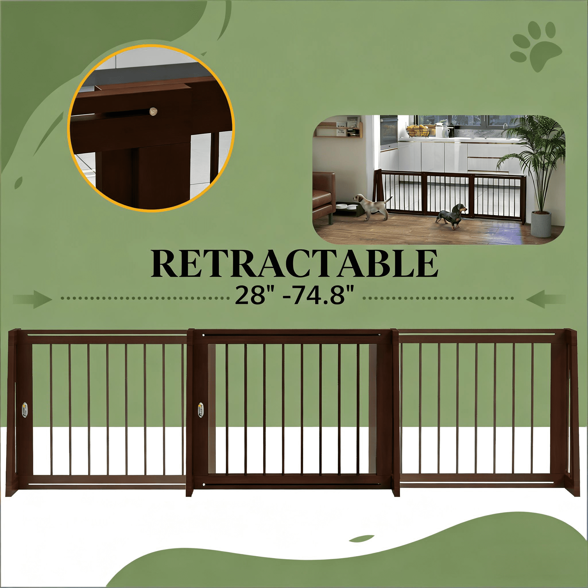 Wooden Pet Gate, Freestanding Pet Gate