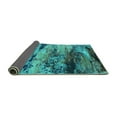 thumbnail image 2 of Ahgly Company Indoor Round Oriental Turquoise Blue Industrial Area Rugs, 4' Round, 2 of 4