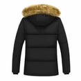 thumbnail image 4 of WAENQINLA Men's Winter Jacket with Hood Thicken Sherpa Fleece Lined Parka Windproof Zip UP Coat with Faux Fur Removable Hood, 4 of 9