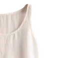 thumbnail image 5 of Roncen Débardeurs en Lin Naturel Sans Manches Basiques Été Décontractés Col Rond Blouse, 5 of 5