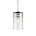 thumbnail image 2 of Kichler Crosby Contemporary 1 Light Chrome Mini Pendant Light with Clear Glass, 2 of 7