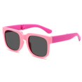 thumbnail image 2 of SeekLGT 5 in Polarized Kids Sunglasses, UV400 Protection Foldable Toddler Eyewear with Flexible TPEE Rubber Square Frame for Boys, Beach and Travel, 1 Pair, 2 of 6