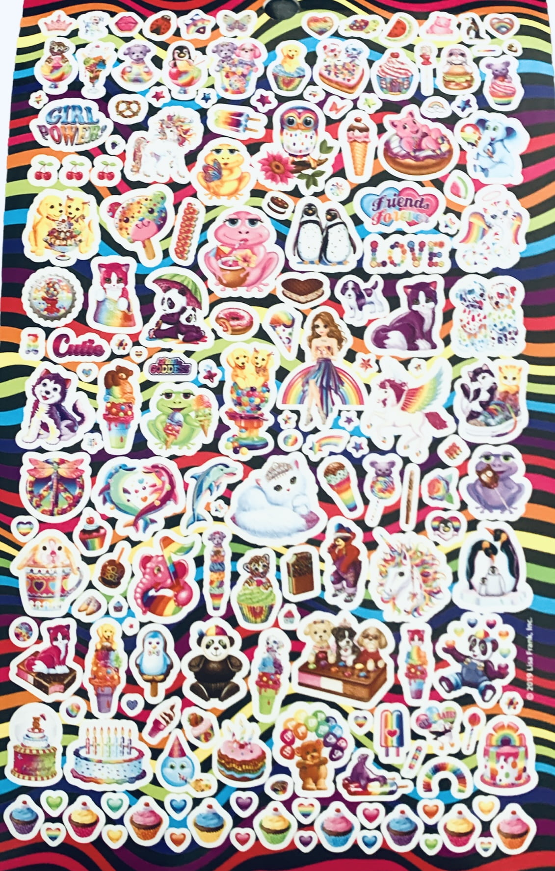 Lisa Frank Stickers ~ Over 1200 ~ (2 pack of 600 Stickers) plus two bonus  Motivational & Reward Stickers. Includes Majestic Unicorn, Fancy Feast