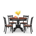 thumbnail image 4 of Topbuy Armless Wooden Back Dining Side Chair, Set of 4, Black, 4 of 10