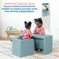 thumbnail image 3 of ECR4Kids Tri-Me Table and Cube Chair Play Set, Multipurpose Furniture, Powder Blue, 3-Piece, 3 of 8