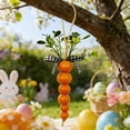 thumbnail image 7 of Junepar Easter Decorations Wooden Carrot Ornaments Easter Carrot Hanging Ornament Craft for Tree 8pcs Wooden Carrot with Bead String Tree Hanging Decorations, 7 of 7