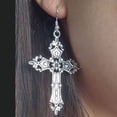 thumbnail image 5 of Milue Dangle Drop Earring European American Baroque Cross Ear Hooks Religious Gift, 5 of 9