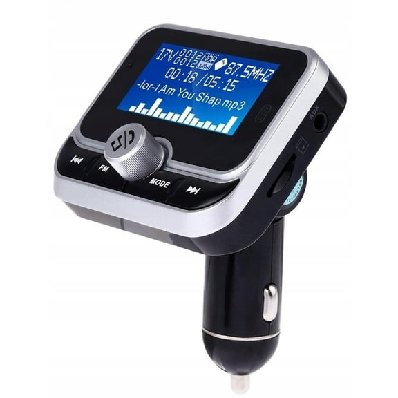 Bluetooth Car MP3 Lossless Audio Player Large Screen Display FM Transmitter Car Charger
