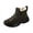 Coffee, variant on Women's Orthopedic Slip On Snow Booties, Quilted PU Ankle Boots, Fleece Lined Outdoor Winter Walking Boots Green