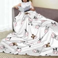 thumbnail image 6 of Salouo Bbaseball Dog Print Bed Blankets,Flannel Blanket Comfortable Air Conditioning Blanket Lightweight Blanket for Sofa Bed Travel & Couch -40"x30", 6 of 8