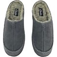 thumbnail image 3 of Clarks Mens Suede Leather Open Back Slipper JMS0345 - Warm Plush Sherpa Lined - Indoor Outdoor House Slippers For Men 10 M US, Grey, 3 of 5