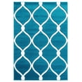 thumbnail image 3 of United Weavers Drachma Freya Modern Trellis Runner Rug, Turquoise, 2'7" x 7'4", 3 of 5