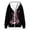 Black1, variant on Luvior Women Zip Up Hoodie Christmas Tree Print Novelty Hooded Sweatshirt Casual Coat Dark Green XXXXL