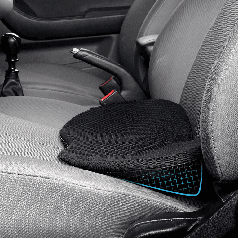 LOVERCAR Car Seat Waist Support Cushion Memory Foam Breathable Mini Seat  Cushion - Black