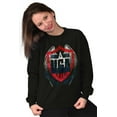 thumbnail image 5 of Patriotic American Home of the Brave Plus Size Long Sleeve Graphic Tee Shirt Brisco Brands 2X, 5 of 6