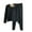 Black-women pajama set, variant on RongHuan Thermal Pajiama Set for Women Fleece Lined Long Sleeve Crewneck Top and Bottom Set Loose Fit Pants