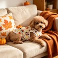 thumbnail image 5 of Thanksgiving Day Dog Vest, Pet Cat Fall Sleeveless Shirts with Pumpkin Turkey Autumn Leaves Owl Patterns, Dog Thanksgiving Vest Tank Tops, Outfit for Small Medium Dogs (Yellow, M), 5 of 7