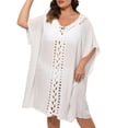 thumbnail image 1 of Cathalem Robe de Plage pour Femmes, Maillot de Bain, Robe de Plage, Blanc Taille Unique, 1 of 5
