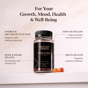 Black Girl Vitamins Once a Day - Womens Multivitamin Gummy - Vitamin A, B, C, E and Zinc. Multivitamin for Women, Immune Support. Vegan, Gluten-Free. Made in The USA (30 Day Supply, Strawberry)