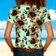 thumbnail image 4 of Tejiojio Women's V-Neck Loose Fit Solid Color Blouse Short Sleeve Button-Down Casual S-2XL, 4 of 9