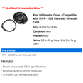 thumbnail image 2 of Rear Differential Cover - Compatible with 1999 - 2008 Chevy Silverado 1500 2000 2001 2002 2003 2004 2005 2006 2007, 2 of 2