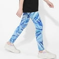 thumbnail image 2 of Generic Children Girls Spring Autumn Marbled Yoga Bottom Pants Outer Long Pants Spring Summer Autumn Clothes for Holiday Party Leisure（6-7 Years Blue）, 2 of 4