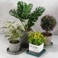thumbnail image 5 of Unique Bargains 4.5' Ceramic Round Planter Saucer Flower Pot Drip Tray Coaster, Brown 2 Pack, 5 of 5