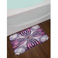 thumbnail image 2 of Art Nouveau Bath Mat, Geometric Groovy Curved Trippy Lines Vintage Artful Pattern, Non-Slip Plush Mat Bathroom Kitchen Laundry Room Decor, 29.5 X 17.5 Inches, Dark Purple Pale Mauve Magenta, Ambesonne, 2 of 2