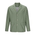 thumbnail image 6 of WTOBBY Men's British Style Single Breasted Casual Suit Jacket, Fashionable Youth Blazer for Business Office Wedding Party, Lightweight Stretch Comfort Fit,Light Green 3XL, 6 of 6