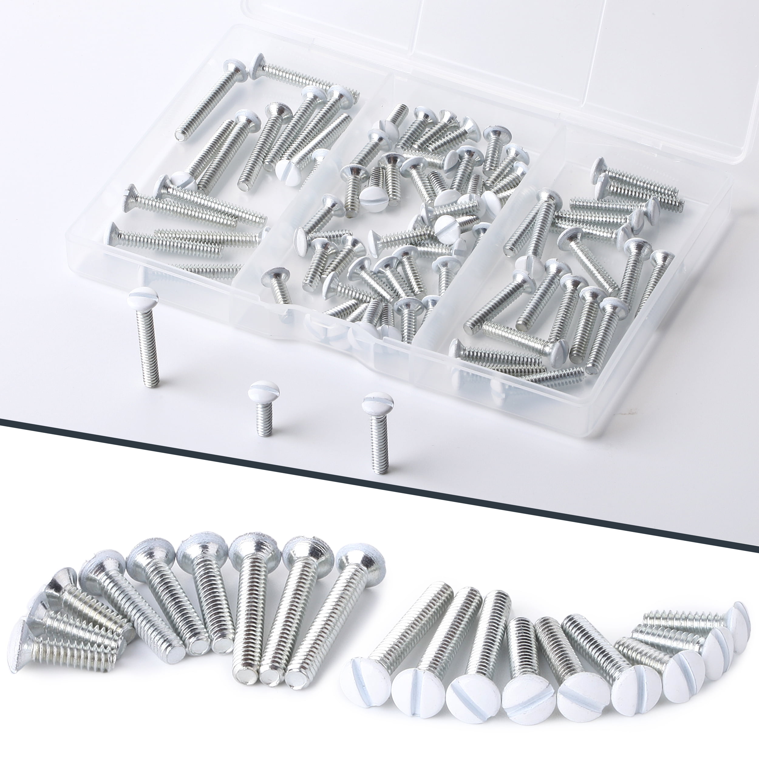 Bates Wall Plate Screws, 75 Pack Assorted Size, Outlet Screws, Wall