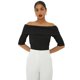 thumbnail image 1 of Dorothy Perkins - Top Bardot de Manga Corta para Mujer (Negro), 1 of 2