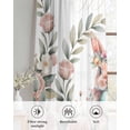 thumbnail image 6 of Easter Bunny Sheer Curtains 54 Inch Length 2 Panels Set for Living Room/Bedroom, Cute Rabbit Rose Floral Pastoral Leaves Plants Kitchen Curtains Grommet Curtains Window Treatments 42"x54"x2, 6 of 7