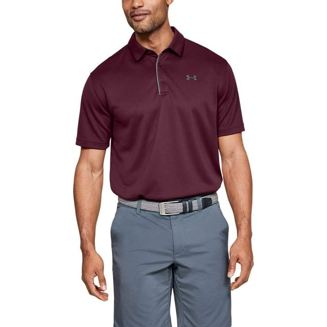 Under Armour Men's Tech Golf Polo , Maroon (609)/Graphite , XX-Large