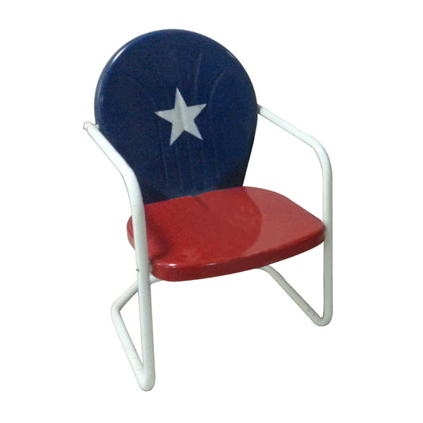 Leigh Country Retro Metal Texas Flag, Texas Style Outdoor Furniture