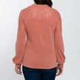 thumbnail image 6 of Elsie & Zoey Jaylyn Ribbed Jersey Crew Neck Bishop Long Sleeve Top for Women, 6 of 7