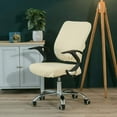 thumbnail image 4 of LQCrafK Office Chair Covers, Elastic Stretch Computer Chair Seat Slipcovers Super Fit Anti-dust Desk Seat Cover Spandex Removable Washable Kitchen Chair Protective Cover, 4 of 5