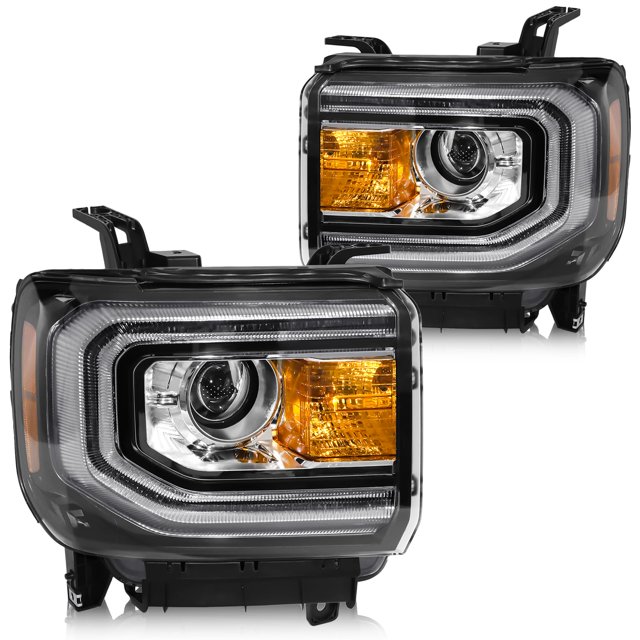 Conjunto de faro delantero LIWEDFG para GMC Sierra 1500 2016-2018 HID