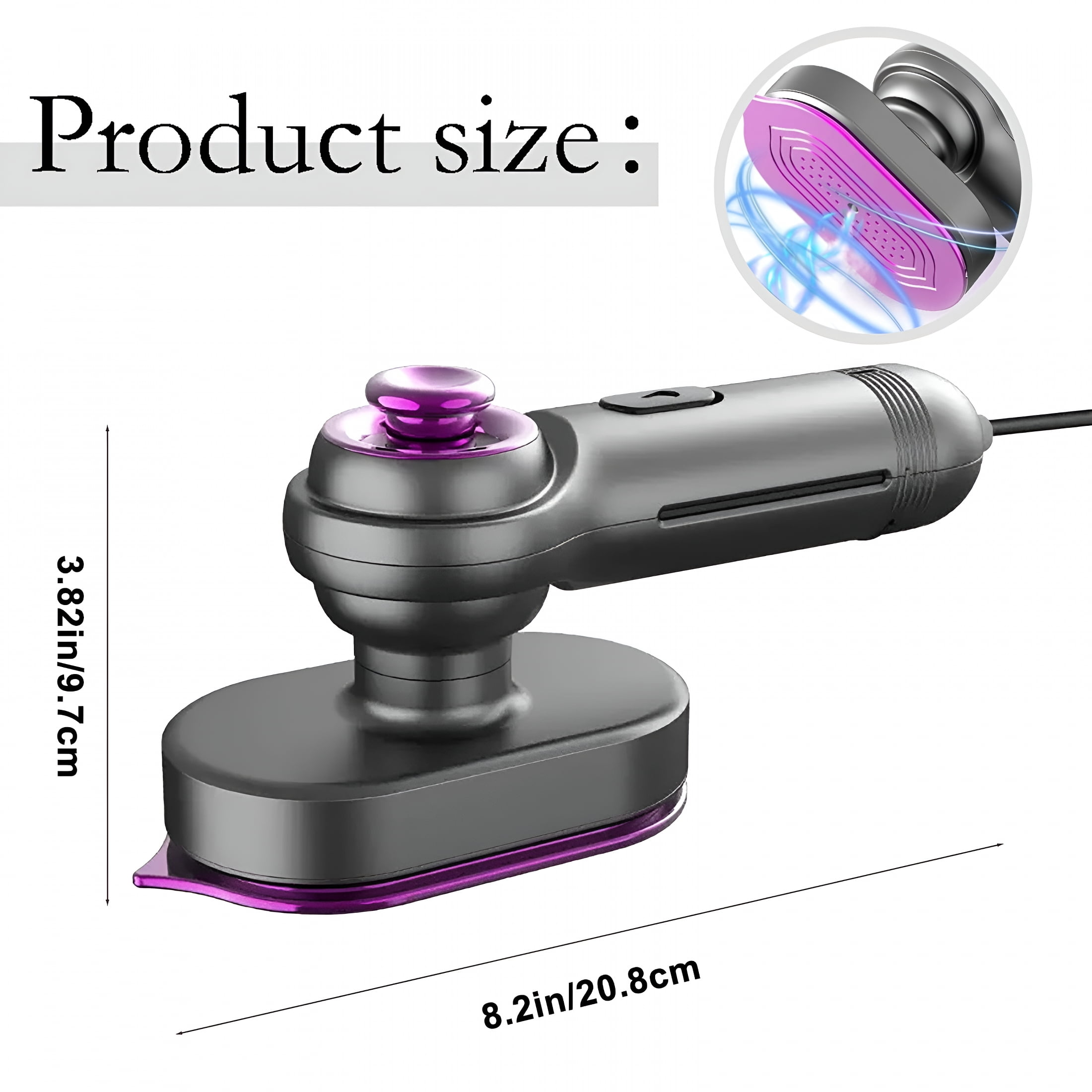 EXLEAF Portable Handheld Steamer Fast Heat Up Wrinkle Remover for Clothes Travel Home Use Garment Care Steam Iron Compact No Ironing Board Required,1 Mini Steam Iron