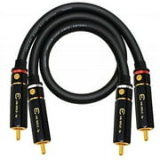 1.5 Foot RCA Cable Pair - Made With Mogami 2497 Neglex High-Definition Audiophile Interconnect Cable And Premium Gold plated Locking RCA Connectors