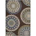 thumbnail image 6 of SAFAVIEH Veranda Axum Geometric Indoor/Outdoor Area Rug, Chocolate/Blue, 8' x 8' Round, 6 of 9