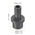thumbnail image 2 of Uxcell Reducer Pipe Fitting 20x13mm, 10 Pack Straight Coupling Connector, Grey, 2 of 6