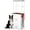 Model 2 (Tall with 2‑Level Shelving, 58.3″H), variant on LuckyNote 31.5″ Dog Feeding Station with 2 Adjustable Bowls, Double Door Locker, Side Hooks & Pull-Out Drawer, White & Dark Brown