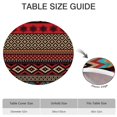 thumbnail image 6 of Vibrant Bohemian Floral Round Tablecloth with Elastic Hem, Fits 52 to 56 Inch Circular Table for Dining Room Decor and Garden Party Setting, 6 of 7
