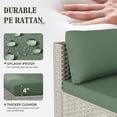 thumbnail image 2 of Amopatio 7 Pieces Patio Conversation Set, Outdoor Sectional PE Rattan Wicker Furniture Seat,GREEN, 2 of 9